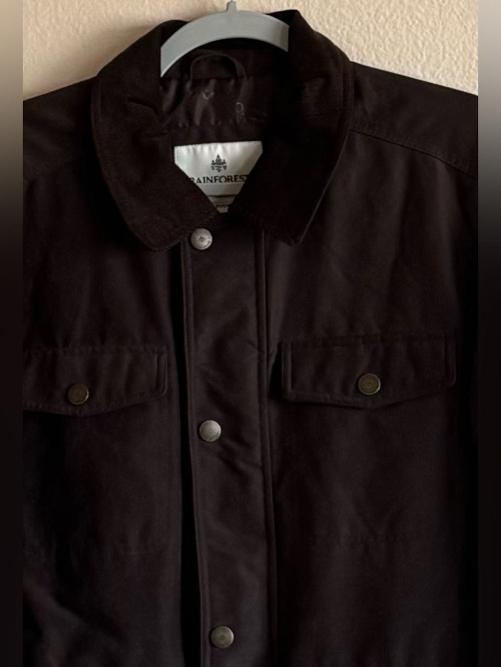 RAINFOREST Men's Dark Brown Field Jacket with Utility Pockets, Sz Small. NWOT - Picture 5 of 10